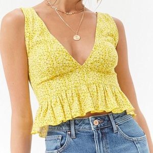 Forever 21 Floral Print Crop Top